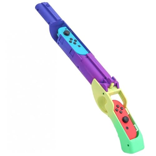 Image of HEATFUN Game Controller Compatible with Nintendo Switch Games Wolfenstein 2: The New Colossus, Big Buck Hunter Arcade - Switch and Other Games - Purple Yellow (1 Pack)
