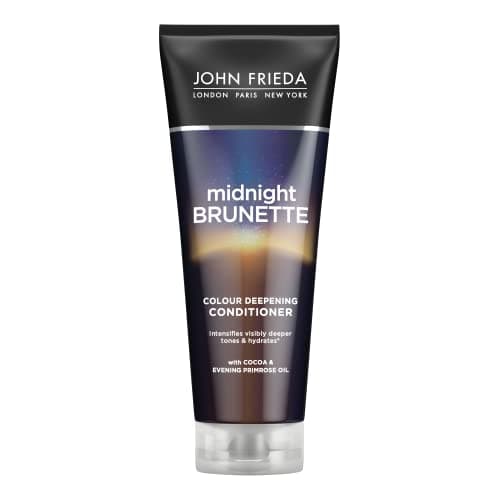 Image of John Frieda Midnight Brunette Colour Deepening Conditioner 250 ml, Colour-Depositing Conditioner for Brown Hair