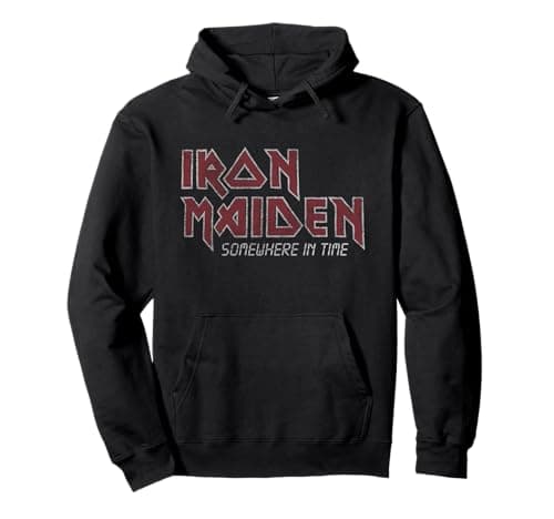 Image of Iron Maiden Somewhere In Time Grid Pullover Hoodie