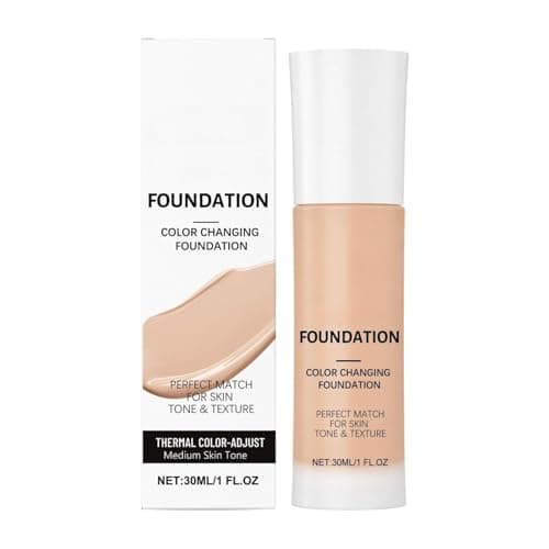 Image of Intelligent Colour Changing Foundation - Buildable Face Foundations Instantly Adapts To Your Skin Tone - Lightweight Full Coverage Foundations Makeup (Medium)