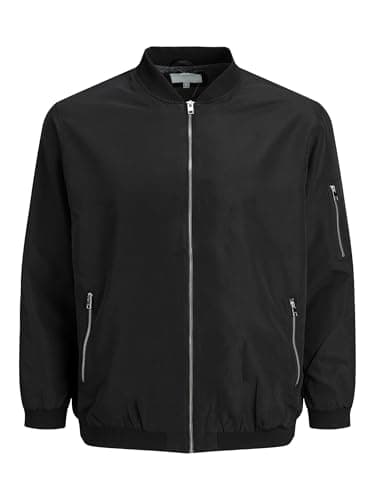 Image of Jack & Jones Men's Jjerush Bomber Noos Jacket, Black, S UK
