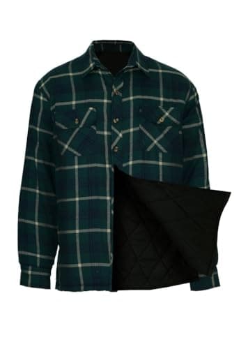 Image of U.S Trading Champion Mens Totnes Padded Lumberjack Style Shirt (UK, Alpha, M, Regular, Regular, Green)
