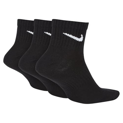 Image of NIKE SX7677-010 Everyday Lightweight Socks Unisex Adult BLACK/WHITE Size S