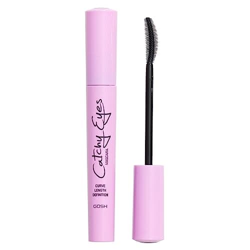 Image of GOSH Catchy Eyes Mascara Allergy Certified for extra long, defined lashes with cat eye effect I Hypoallergenic mascara for allergy sufferers and contact lens wearers I Perfume free I 001 Black