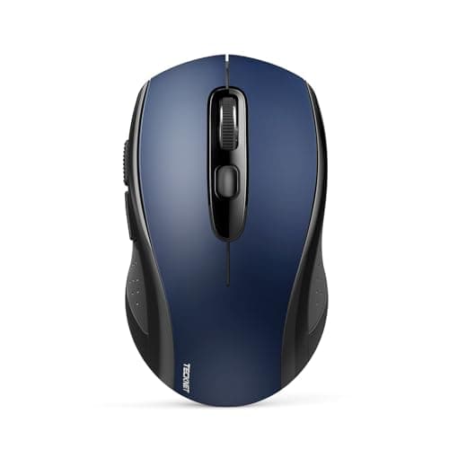 Image of TECKNET Bluetooth Mouse, 4000DPI Wireless Mouse Computer Mice Bluetooth 5.0/3.0 and 2.4GHz Connectivity Mouse with 6 Adjustable DPI,18 Months Long Battery Life Cordless USB Mouse for Laptop PC