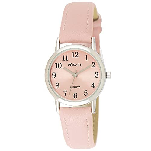 Image of Ravel - Women's Pastel Coloured Everyday Watch (27mm case) - Pink/Silver Tone