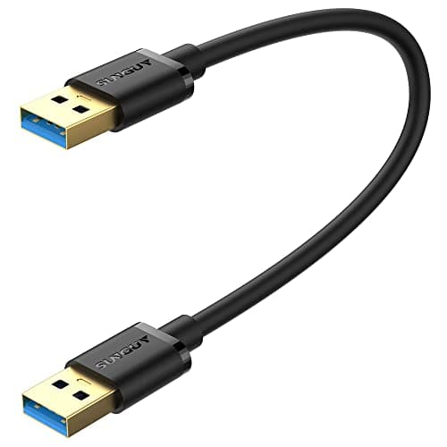 Image of SUNGUY USB to USB Cable 0.3m Short, USB 3.0 Type A Male to Type A Male Cable Data Transfer up to 5Gbps Compatible with Printers, Modems, Hard Drives, Monitor, Camera, Wacom, DVD, Hub