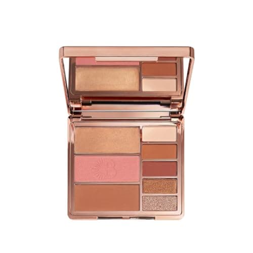 Image of Bellamianta All-In-One Makeup Palette, Travel Friendly, Full Face & Eye, Blush, Sculpting Bronzer, Eyeshadow, Highlighter, Peach Bronze,