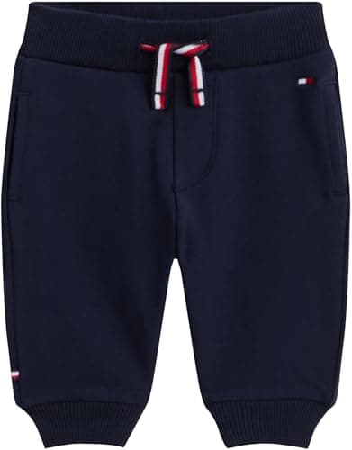 Image of Tommy Hilfiger Unisex Essential Sweatpants KN0KN02203 Sweatpants, Blue (Dark Night Navy), 18 Month
