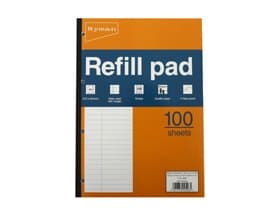 Image of Ryman Refill Pad A4 Wide Ruled With Margin 200 Pages 100 Sheets