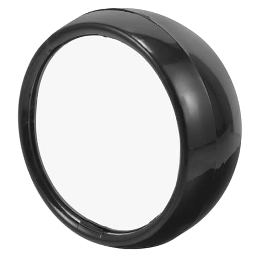 Image of VILLCASE Computer Rearview Mirror 3 Inch - Clip-on Convex Monitor Mirror for Office Cubicle Safety - See Behind You & No More Surprise from Boss - Black Blind Spot for Desk