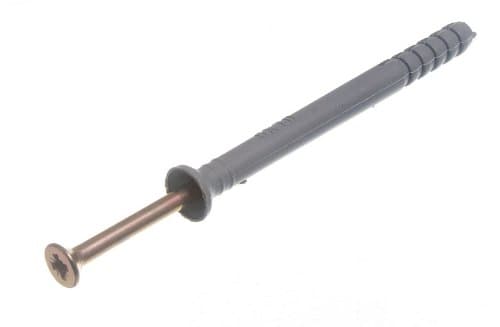 Image of 10 x Nylon Hammer in Frame FIXINGS RAWL Masonry Plugs & Screws M6 x 70MM