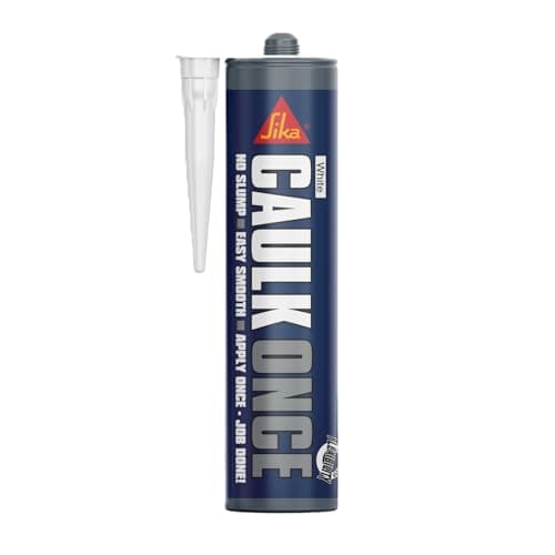Image of Sika Caulk Once Premium Quality Acrylic Caulk – Highly Flexible – Fast Drying – White – 295ml