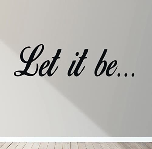 Image of Let It Be Wall Art Decal Sticker Mural Decor Music Song Lyrics Quote
