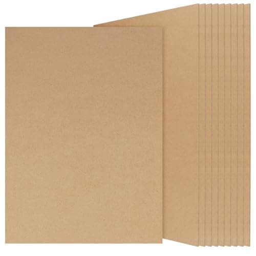 Image of HONYUET 10 Pcs Large A3 MDF Wood Boards, 2mm Medium Density Fibreboard Sheets for Engraving, Painting, Modelling, 42 x 32cm