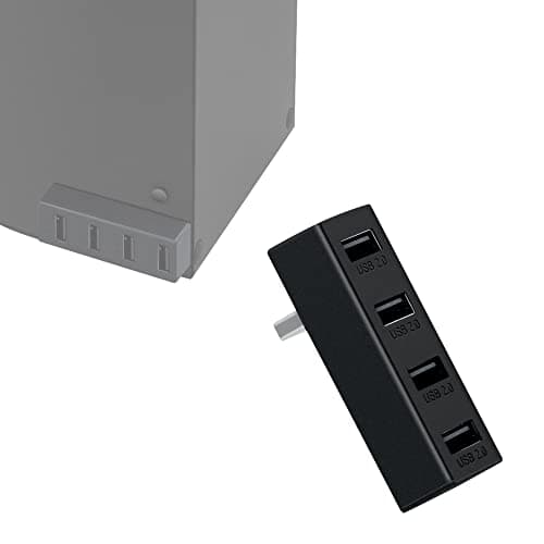 Image of Xbox Series X/S USB Hub 2.0,Mcbazel 4 Ports Multiport USB Extender High Speed ​​USB Hub Portable Splitter Expansion Adapter Compatible with Xbox Series X/S Console - Black