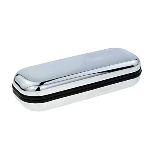 Image of GTR-Prestige Giftware Plain Chrome Finish Spectacles Glasses Case