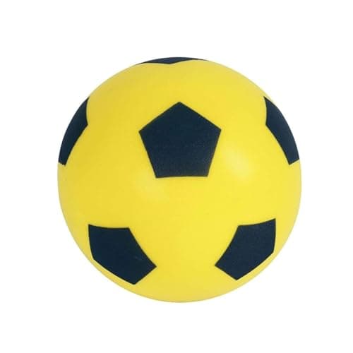 Image of ZOPPER Fun Sport Foam Football 12cm - Yellow Soft Sponge Foam Soccer Ball, Indoor Outdoor Foam Ball Great Fun & Suitable For All Ages