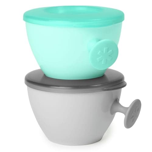 Image of Skip Hop Easy Grab Bowls Grey and Soft Teal, Grey and Soft Teal