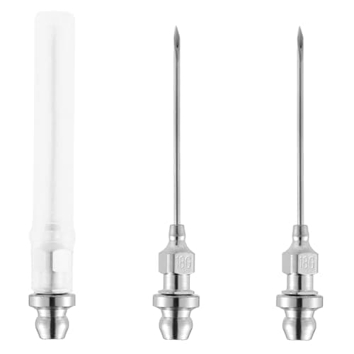 Image of TOYMIS 3pcs Grease Injector Needle Tips, Steel Portable & Detachable Bearing Grease Syringe Gun Nozzle Applicator Tool Attachment for Ball Joints for Automotive & Machinery Maintenance (Silver)