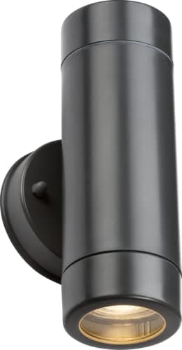 Image of Knightsbridge Eamon - 230V IP54 GU10 Polycarbonate Up/Down Wall Light - Anthracite