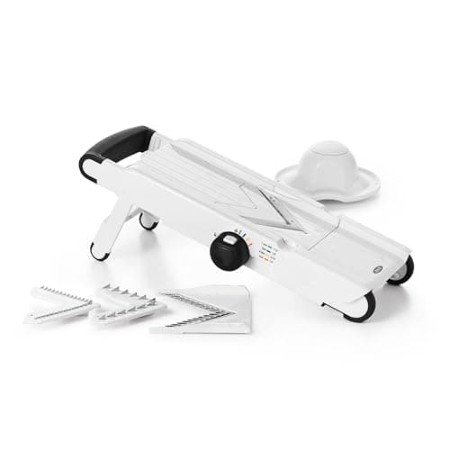 Image of OXO Good Grips V-Blade Mandoline Slicer – Adjustable Stainless Steel Slicer with Julienne & Straight Blades, 4 Thickness Settings & Foldable Storage