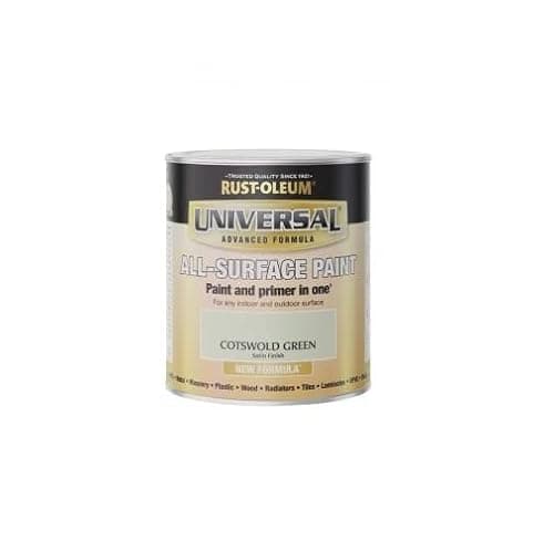 Image of Rust-Oleum Universal All Surface Brush on Paint - Satin - Cotswold Green - 250ml