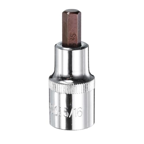 Image of sourcing map 5/16" Hex Bit Socket 1/2" Square Drive SAE Extension Impact Bit Power Nut Driver Set S2 & CR-V Steel Socket Ratchet Wrench Bits