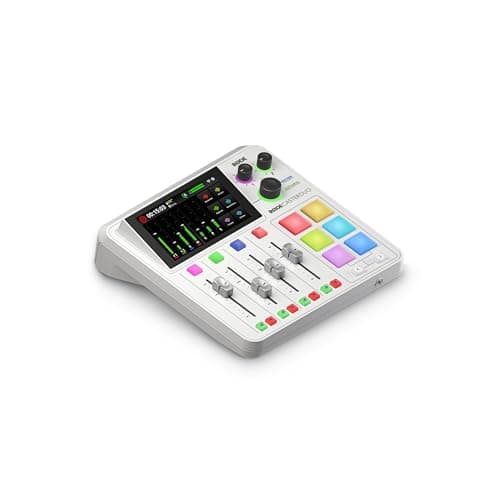 Image of RØDE RØDECaster Duo Compact All-in-One Audio Production Solution for Podcasting, Streaming, Music Production and Content Creation (White)