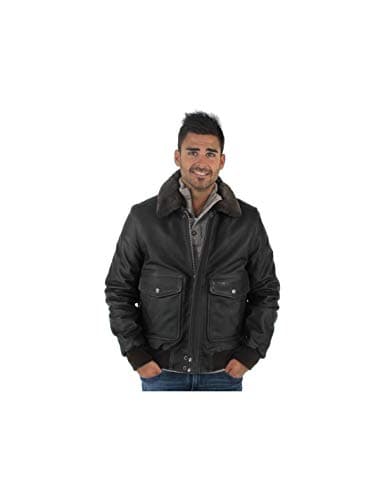 Image of SCHOTT Men's Jacket Not Applicable, Brown (Anthracite Brown), (Manufacturer size: X-Large)
