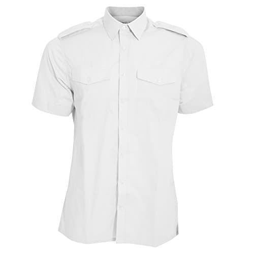 Image of Kustom Kit Mens Short Sleeve Pilot Shirt (15) (White)