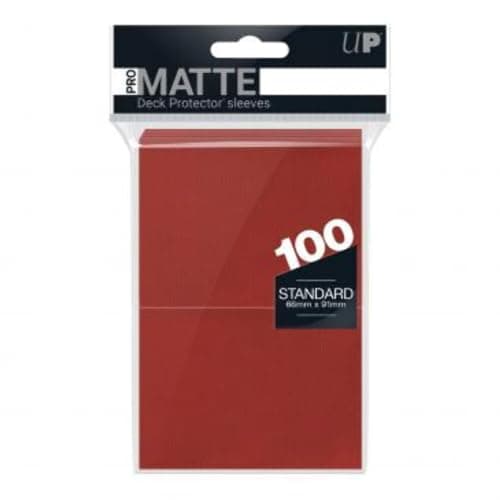 Image of Ultra Pro - Standard Pro Matte Card Sleeves 100 Pack - Red