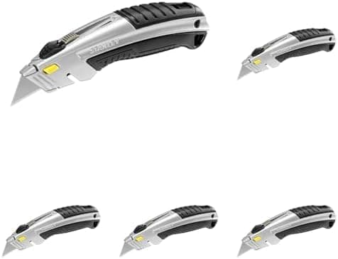 Image of STANLEY Instantchange Retractable Blade Heavy Duty Utility Knife with Interlocking Nose Design and Quick Blade Change 0-10-788 (Pack of 5)