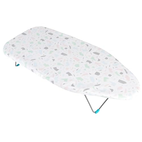Image of Beldray LA028459PASFEU7 Tabletop Ironing Board - 100% Cotton Cover & Felt Pad for a Smooth Press, Compact & Convenient, Ideal for Left & Right-Handed Use, Portable/Lightweight, Terrazzo Pastel Pattern