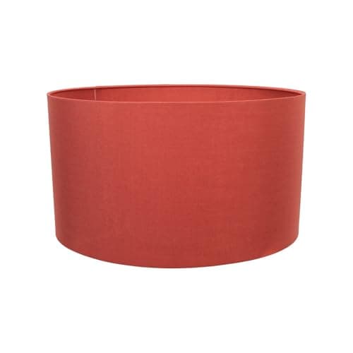 Image of ValueLights | Reni Rust Red Fabric Drum Ceiling Pendant Table Floor Medium Lamp Shade | Shades, Home Décor & Improvement Essential | 350mm Shade Width