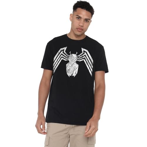 Image of Marvel Men's Venom Emblem T Shirt, Black (Black Blk), M UK