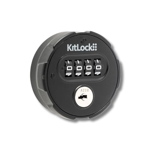 Image of KitLock KL 10 Mechanical Combination Lock with Public Code | Includes Key | for Cabinets, Lockers & Lockers | Keyless Access | Compact & Durable