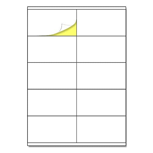 Image of 10 per sheet, 150 sheets, A4 White Sticker Labels, Laser/Inkjet Printing - 105 x 57mm