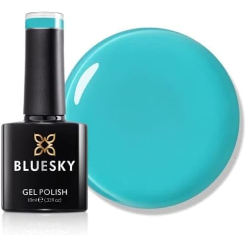 Image of Bluesky Gel Nail Polish 10ml, Aqua Dream - SS2423, Aqua Blue Nail Polish for 21 Day Manicure, Professional, Salon & Home Use, Requires Curing Under LED UV Nail Lamp