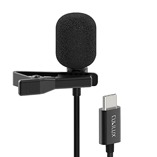 Image of Cubilux Unidirectional USB C Lavalier Microphone, Type C Lapel MIC Compatible MacBook, iPhone 17/16/15 Pro Max, iPad 10 iPad Pro iPad Air 5/4, Galaxy S25/S24/S23 Tab S11/S10/S9, Pixel 10/9/8 Pro, 5FT