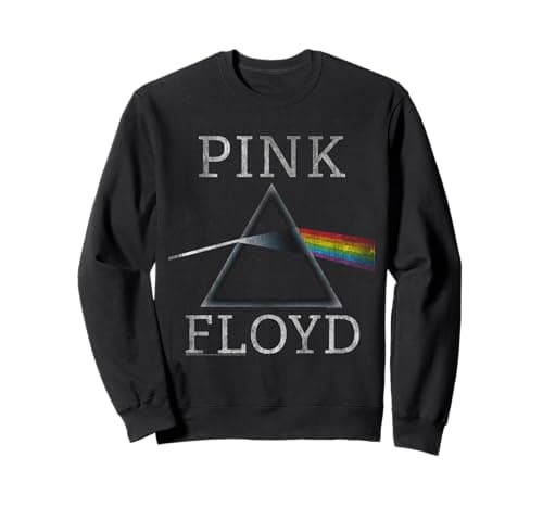 Image of Official Pink Floyd Dark Side of the Moon Prism Band Music Sweatshirt