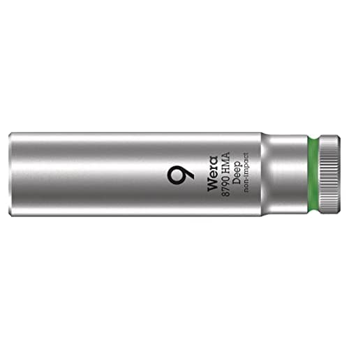 Image of Wera 05004506001 8790 HMA Deep Socket, Green, 9.0 mm