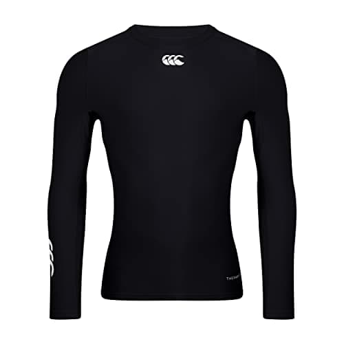 Image of Canterbury Men's Thermoreg Long Sleeve Top | Compression Shirt | Base Layer Top with Heat Retention & Thermal Regulation Top, Black, L
