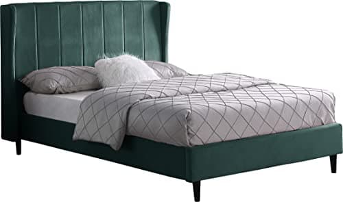 Image of Seconique Amelia 5' King Size Bed in Green Velvet - Kingsize, W 176cm x D 211cm x H 115cm