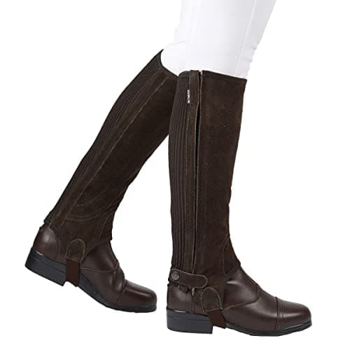 Image of Dublin Unisex Suede Half Chaps II (Adults Large) (Brown)