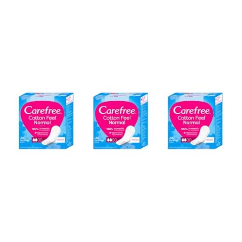 Image of Carefree Cotton Normal Pantyliners, Unscented, 56 Count, Pack of 3