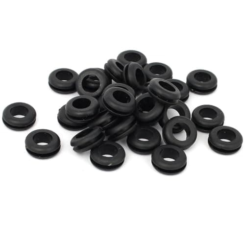 Image of TA-VIGOR 30Pcs Rubber Grommets Cable Wire Protector, 10mm Conductor Wiring Blanking Gasket Ring Grommets, Black Electrical Cable Hole Plugs Wire Gaskets for Protecting Wires, Cables and Plugs