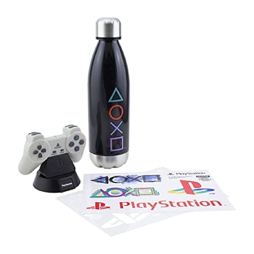 Image of Paladone PlayStation Gift Set with Icons Light, Stickers, and Bottle - Official Merchandise