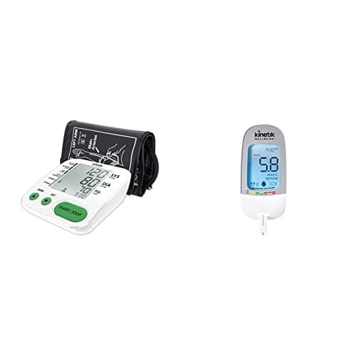 Image of Kinetik Wellbeing Fully Automatic Blood Pressure Monitor - Used by The NHS – BIHS & ESH Validated – Universal Cuff (22-42cm) – in Association with St John Ambulance & Blood Glucose Monitoring System