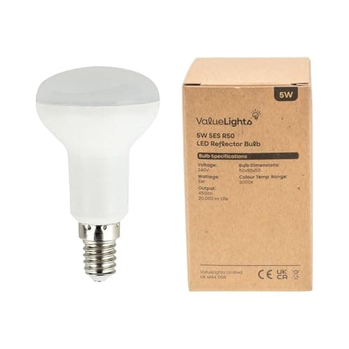 Image of MiniSun | 5W SES E14 R50 Reflector Energy Saving LED Spotlight Bulbs | LED Bulbs, Home Décor & Improvement Essential | Pack of 2 | 3000K Warm White